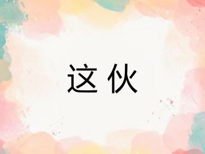 这伙 这伙