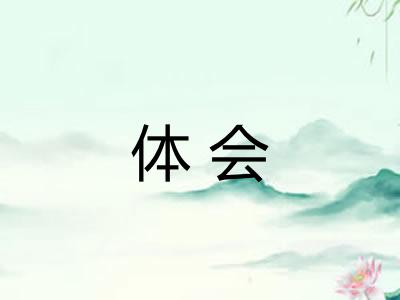 体会 体会