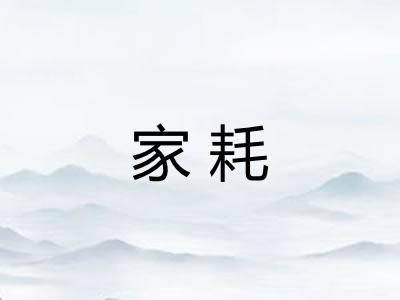 家耗 家耗