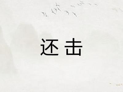 还击 还击