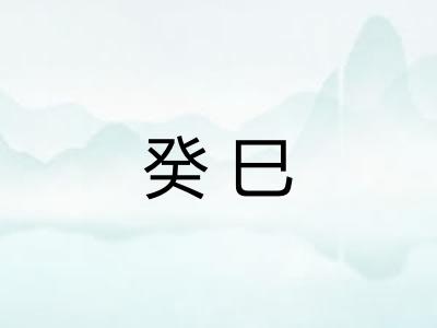 癸巳 癸巳