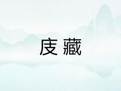 庋藏 庋藏