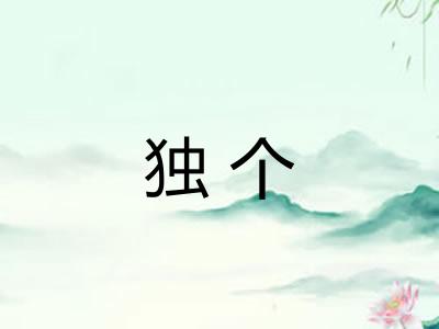 独个 独个