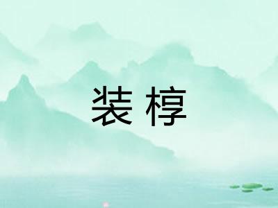 装椁 装椁
