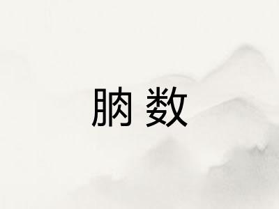 朒数 朒数