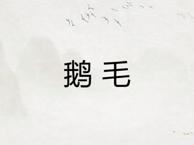 鹅毛 鹅毛
