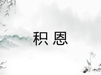 积恩 积恩
