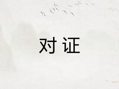 对证 对证