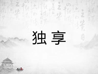 独享 独享