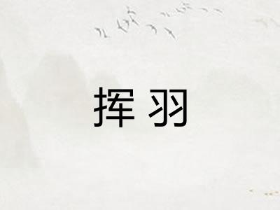 挥羽 挥羽