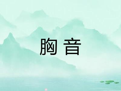 胸音 胸音