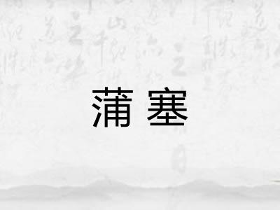 蒲塞 蒲塞