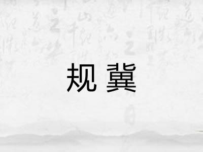 规冀 规冀