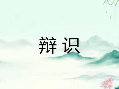 辩识 辩识