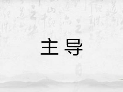 主导 主导