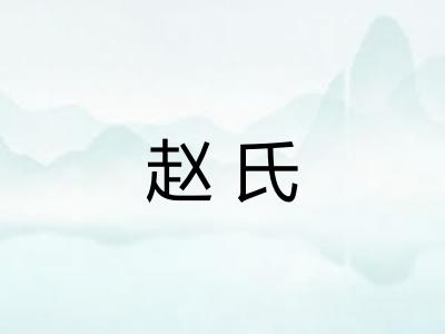 赵氏 赵氏
