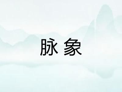 脉象 脉象