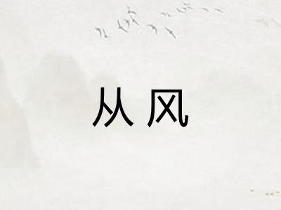 从风 从风