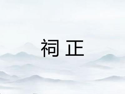 祠正 祠正