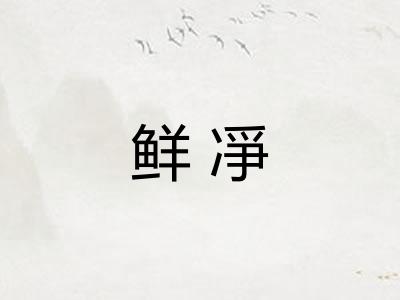 鲜凈 鲜凈