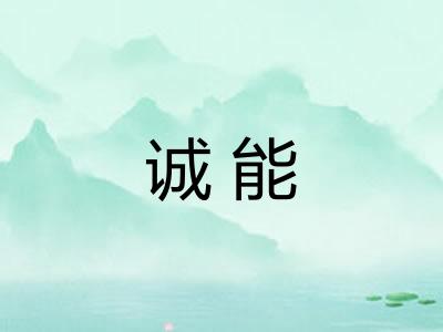 诚能 诚能