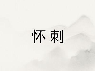 怀刺 怀刺