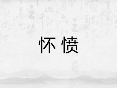 怀愤 怀愤