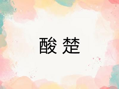 酸楚 酸楚