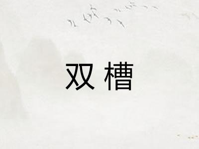 双槽 双槽