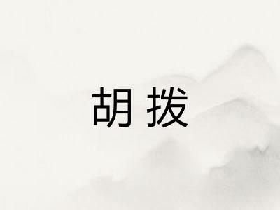 胡拨 胡拨