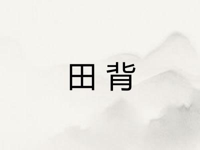 田背 田背