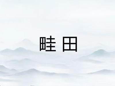 畦田 畦田