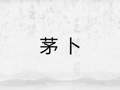 茅卜 茅卜