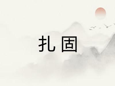 扎固 扎固