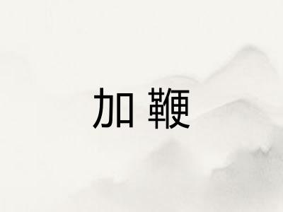 加鞭 加鞭