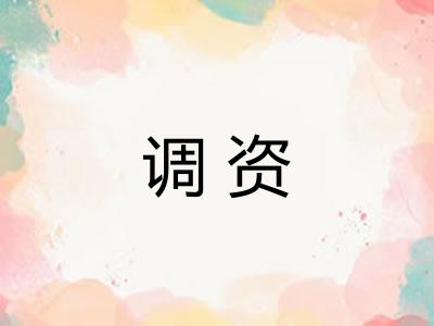 调资 调资