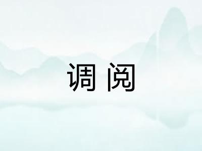调阅 调阅