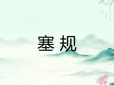 塞规 塞规
