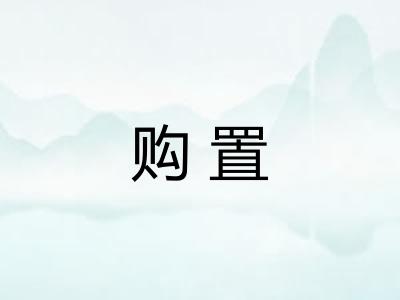 购置 购置