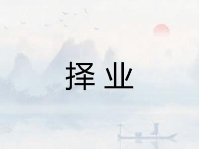 择业 择业