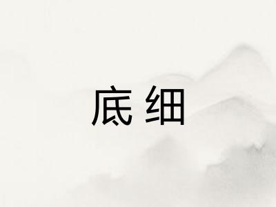 底细 底细