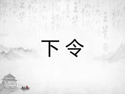下令 下令