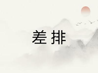 差排 差排