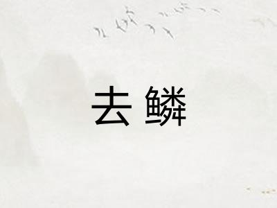 去鳞 去鳞