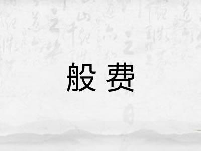 般费 般费