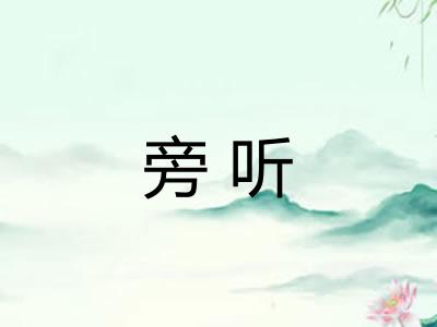 旁听 旁听