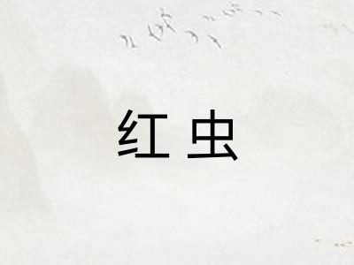 红虫 红虫