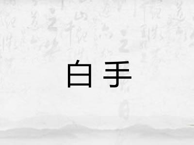 白手 白手