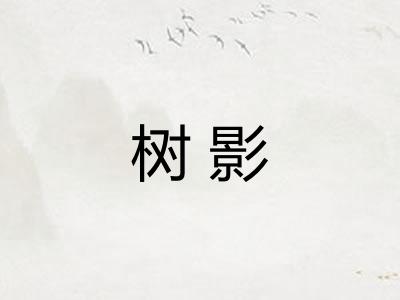 树影 树影
