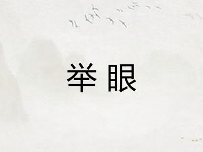 举眼 举眼